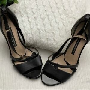 French Connection Nava Black Strappy Heel US 8.5